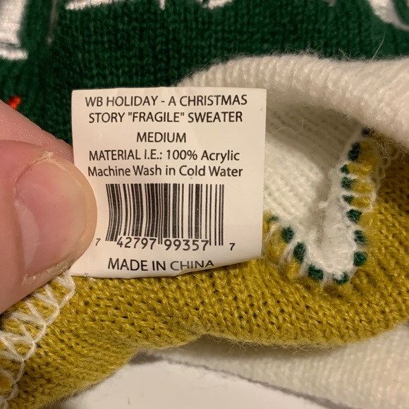 Green Holiday Dog Sweater - Picture 3 of 5